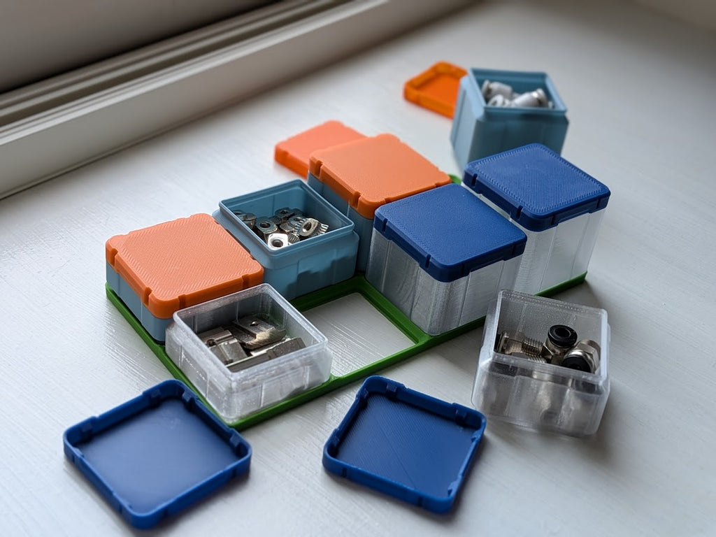 Gridfinity 1x1 Bins – Snap Lid