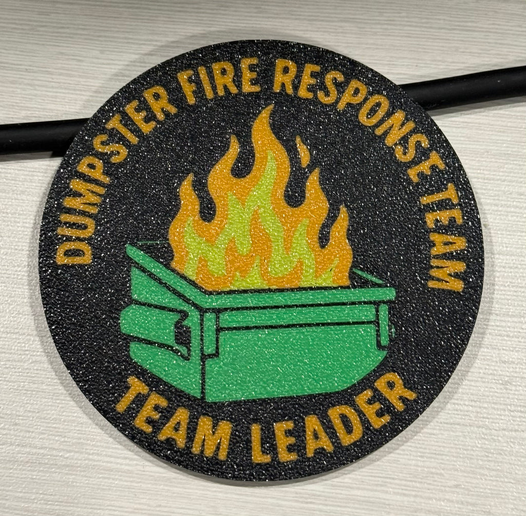 Dumpster Fire Response Team - Team Leader Coasters