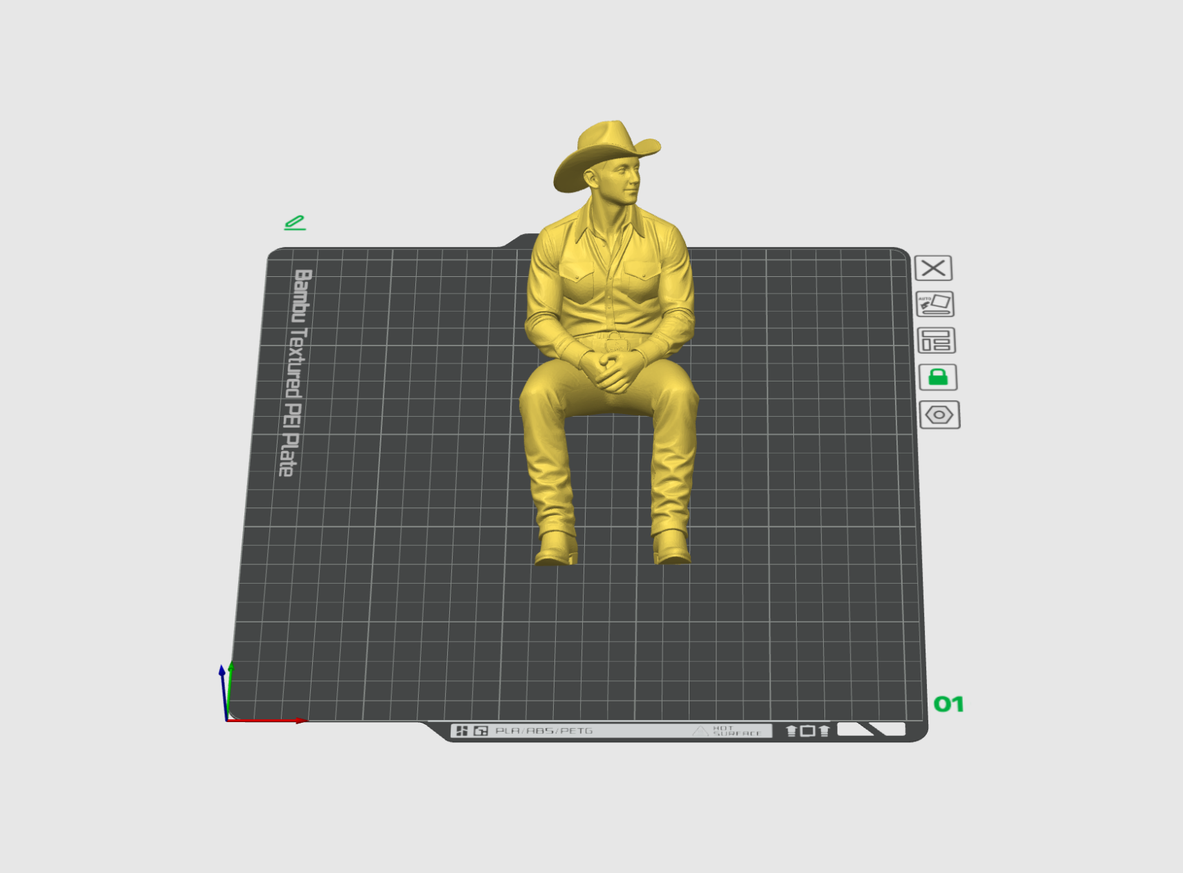 Peão Cowboy Sentado