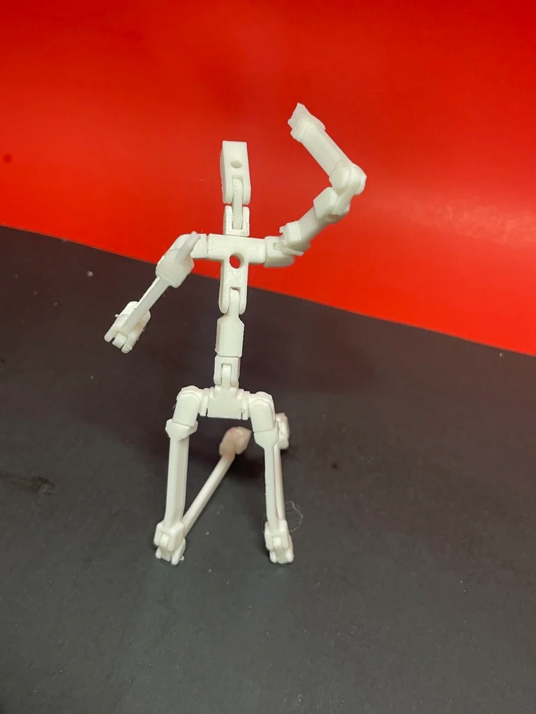 Print in place articulating figure armature