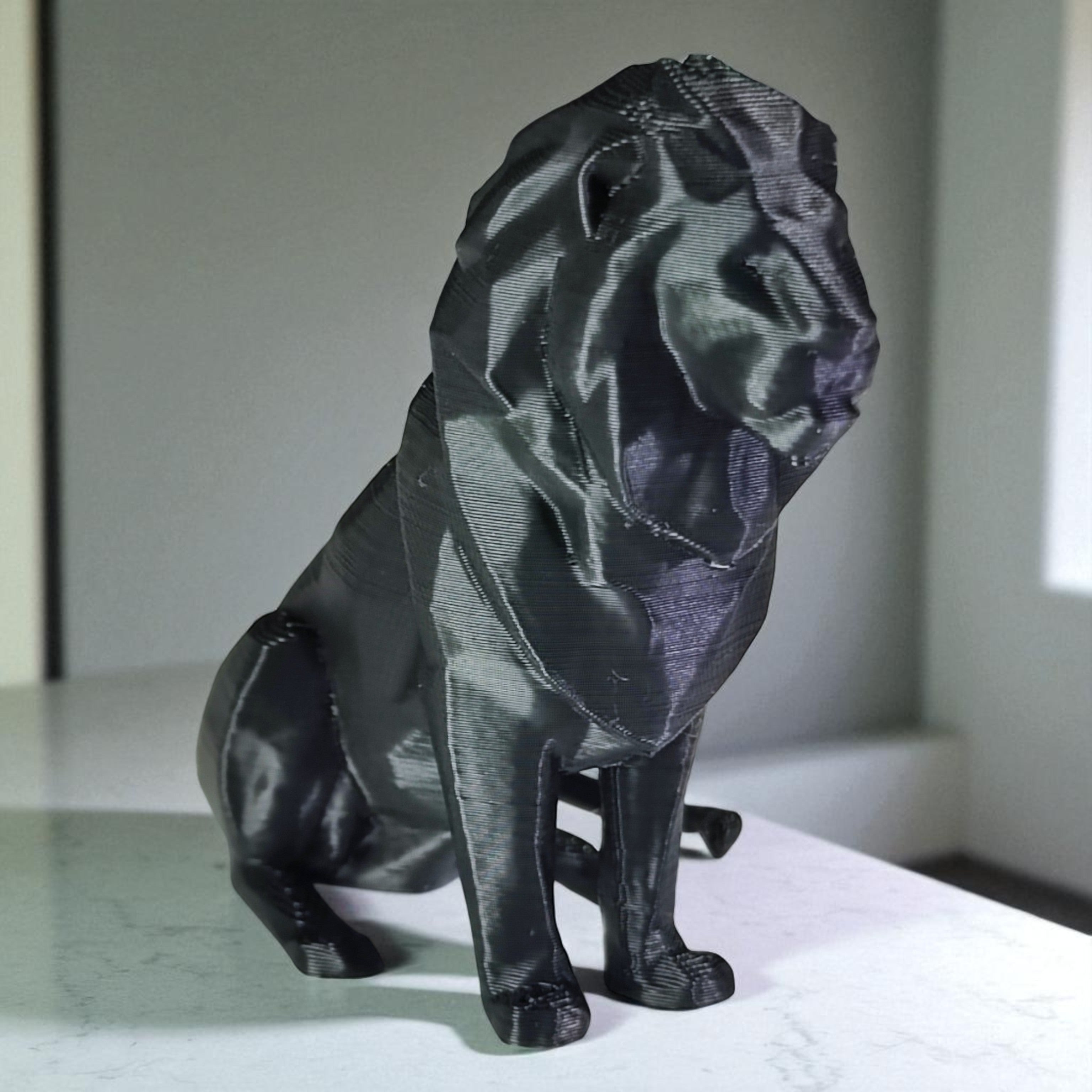 Leon decorativo Low Poly