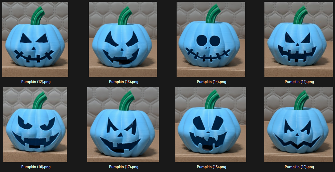 35 faces - Pumpkin tea light