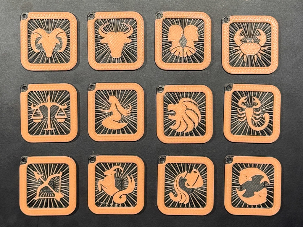 Portachiavi con segni zodiacali