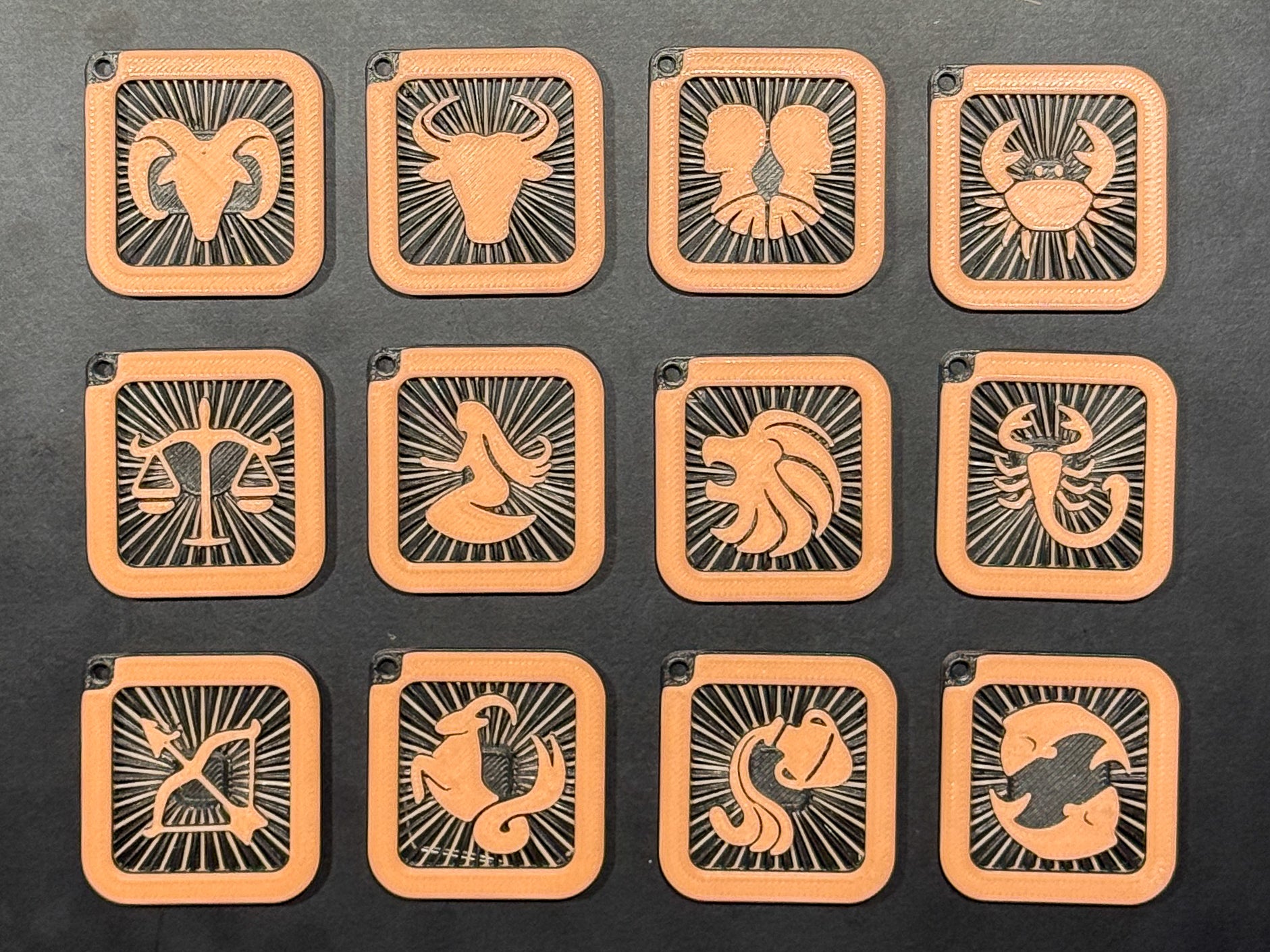 Portachiavi con segni zodiacali