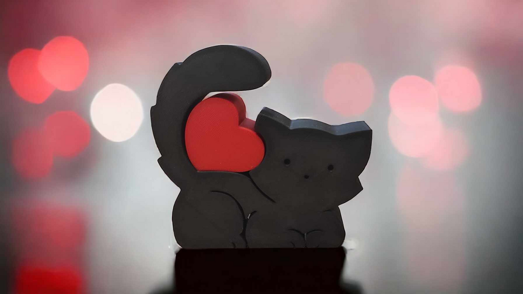 Cat with Heart Puzzle