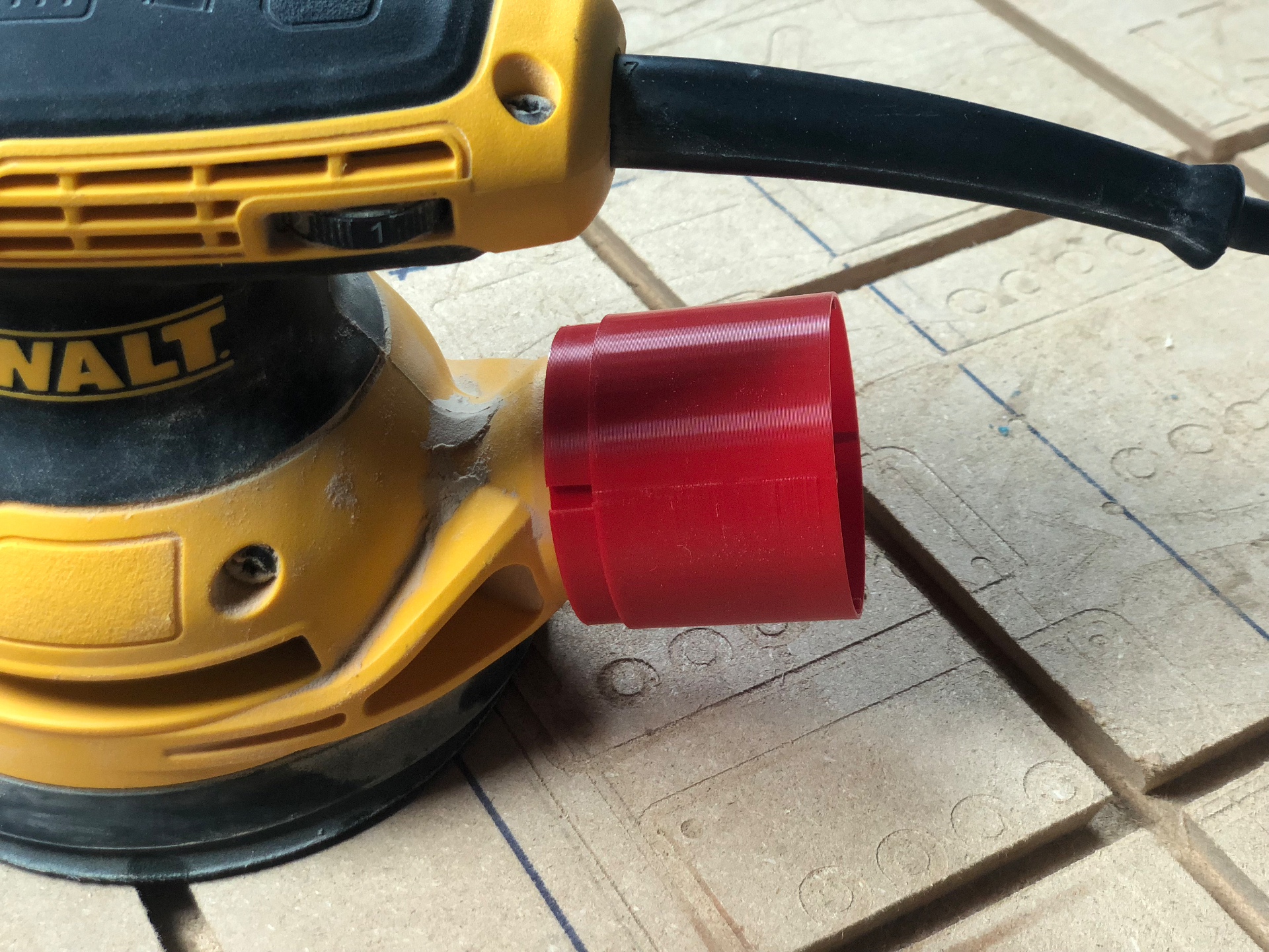 Dewalt sander vacuum adapter 2-1/8 & 2-1/4 OD
