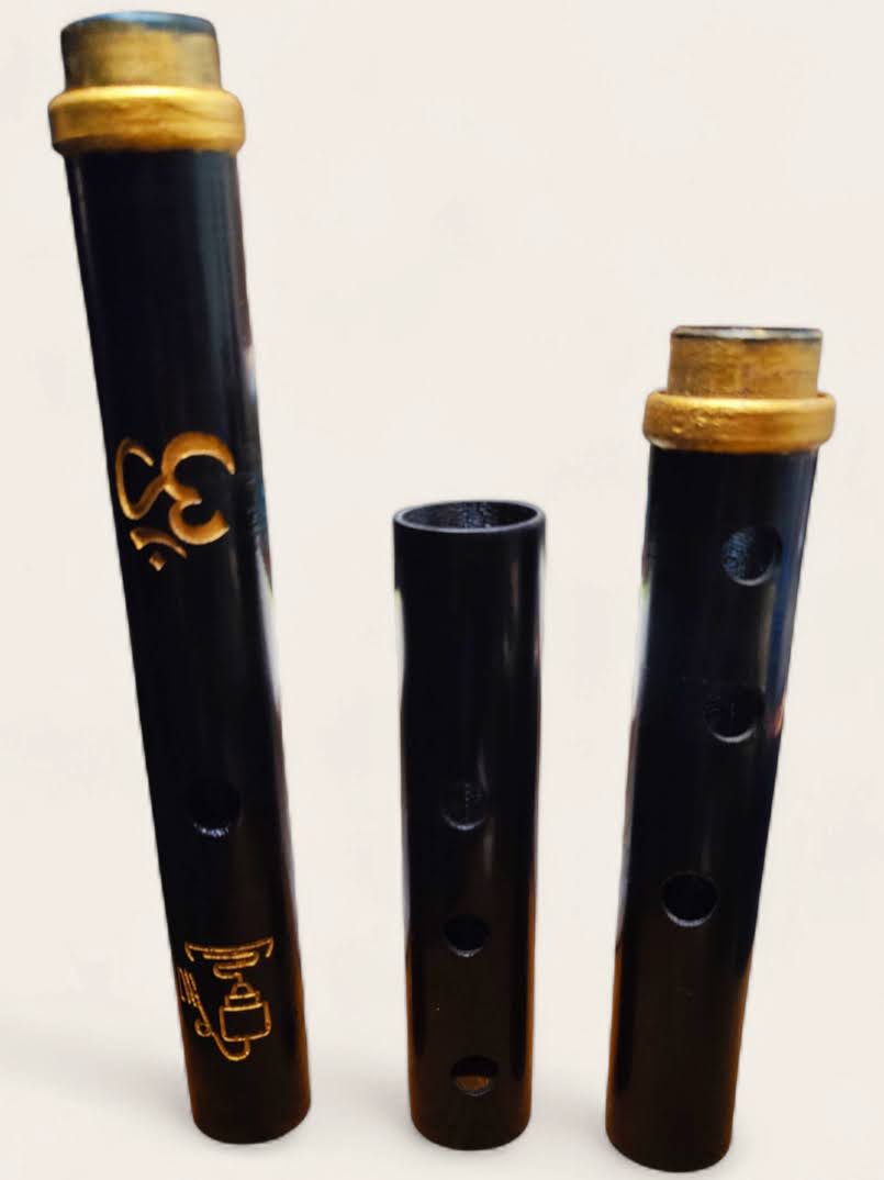 Traditional Bansuri Transverse Flute B Natural 3pc