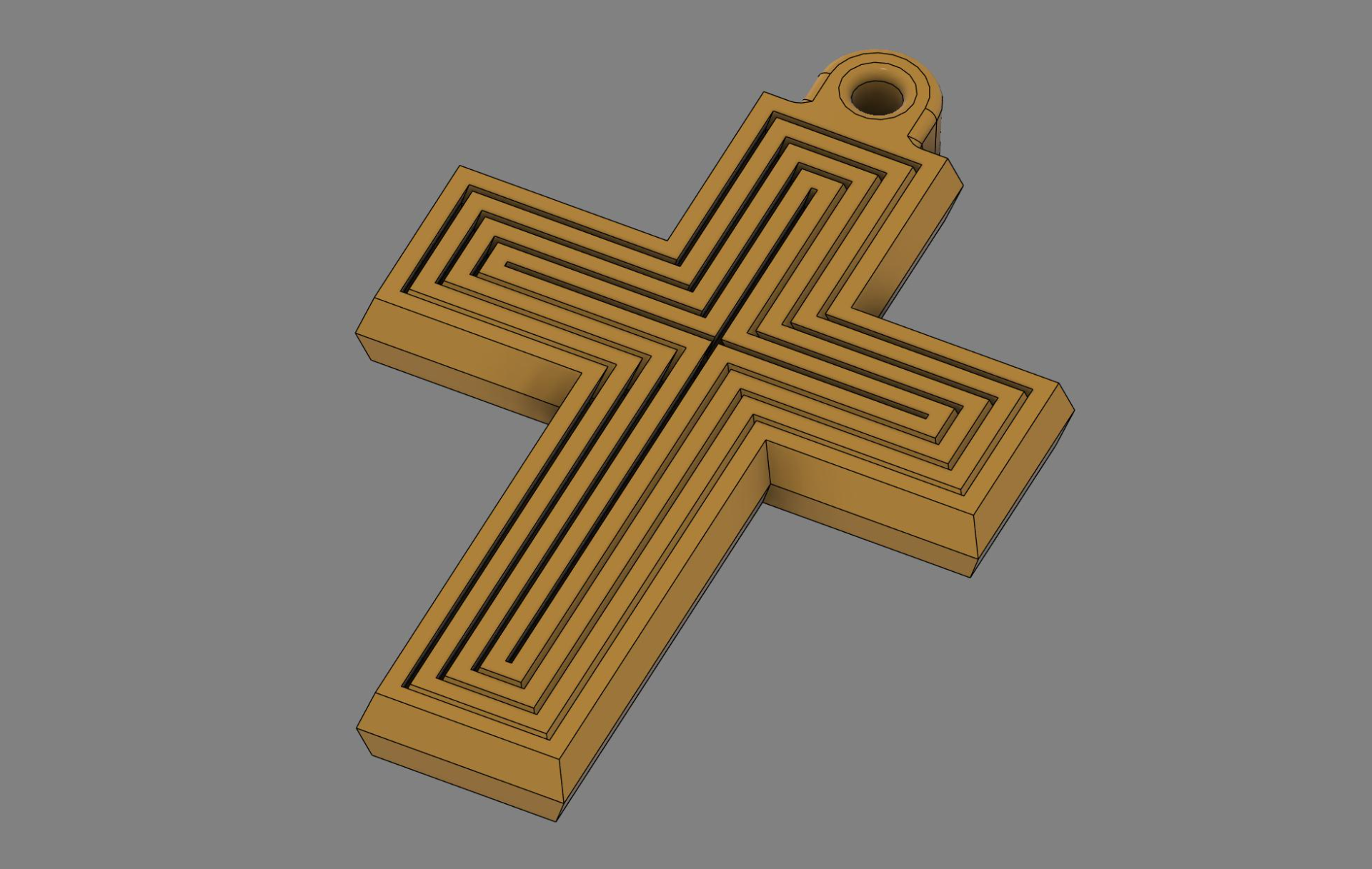 Fidget Cross key chain charm