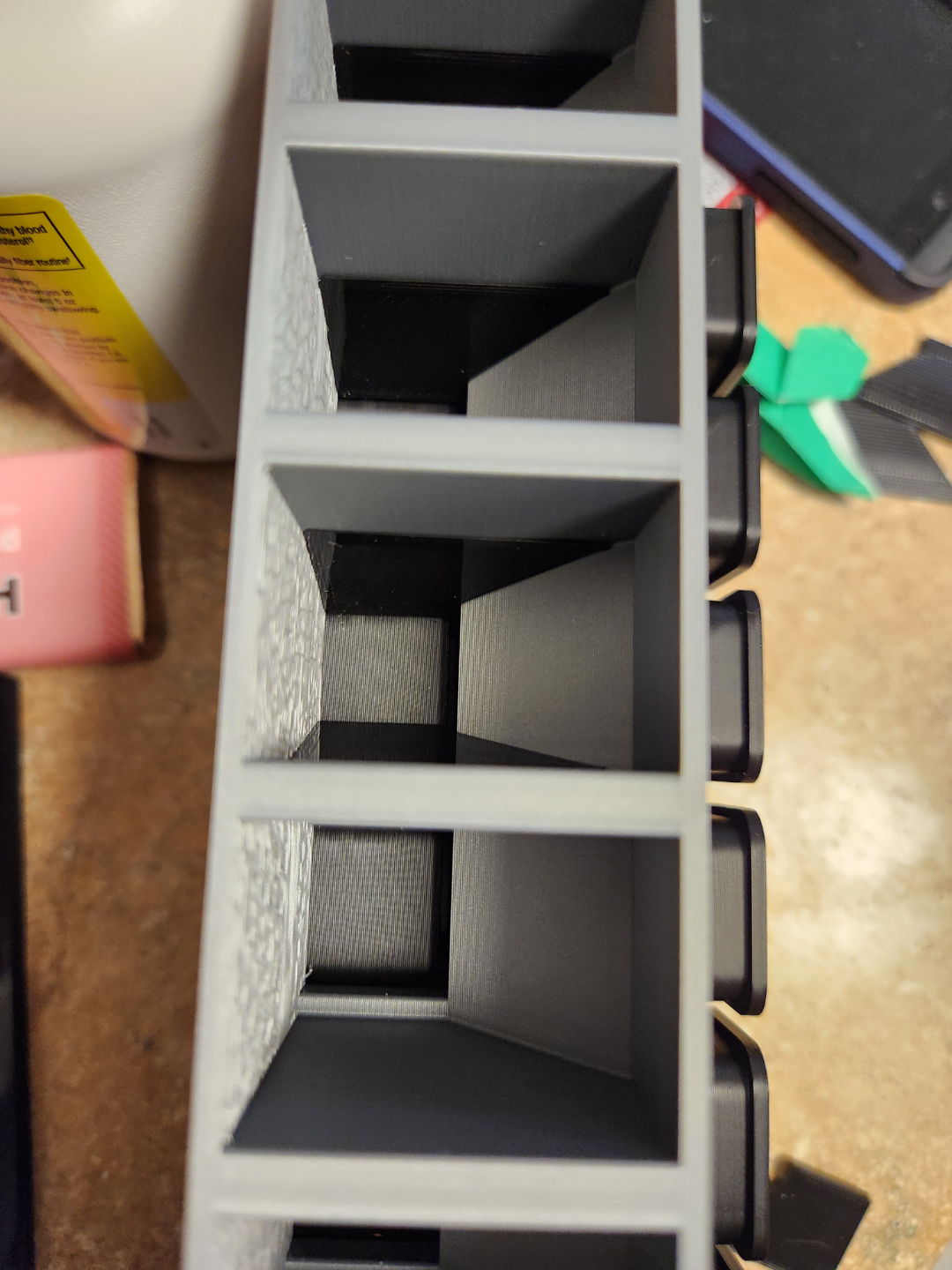 Days of the Week Pill Dispenser - chute shims