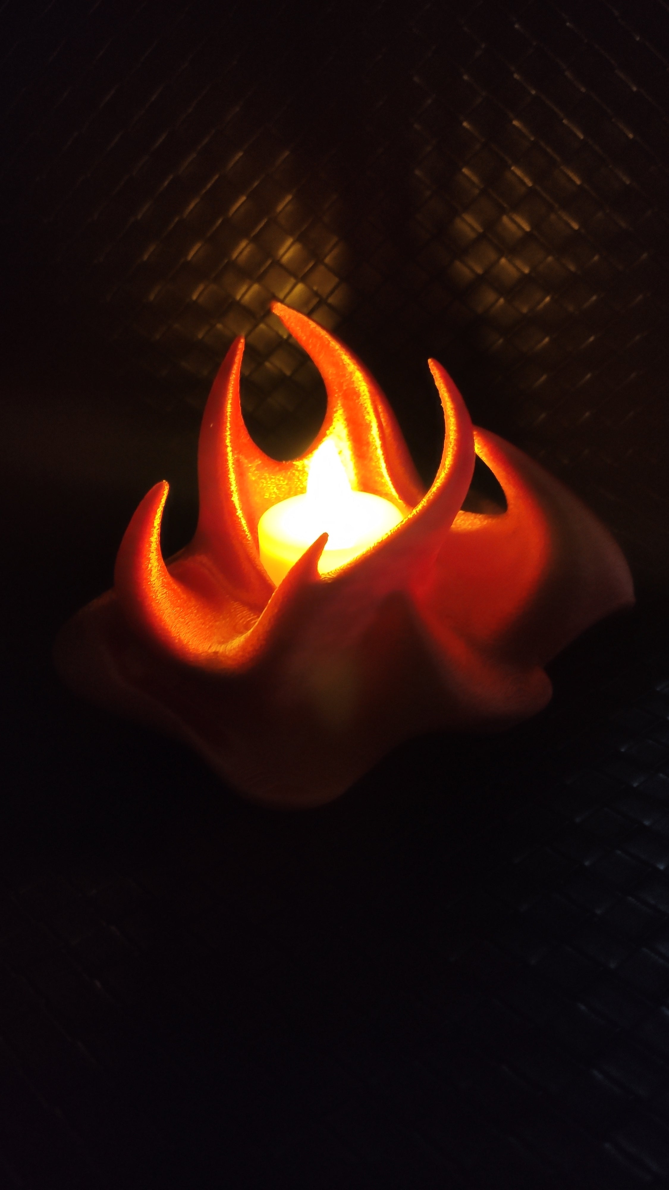 Fire - LED tea light holder - No supports