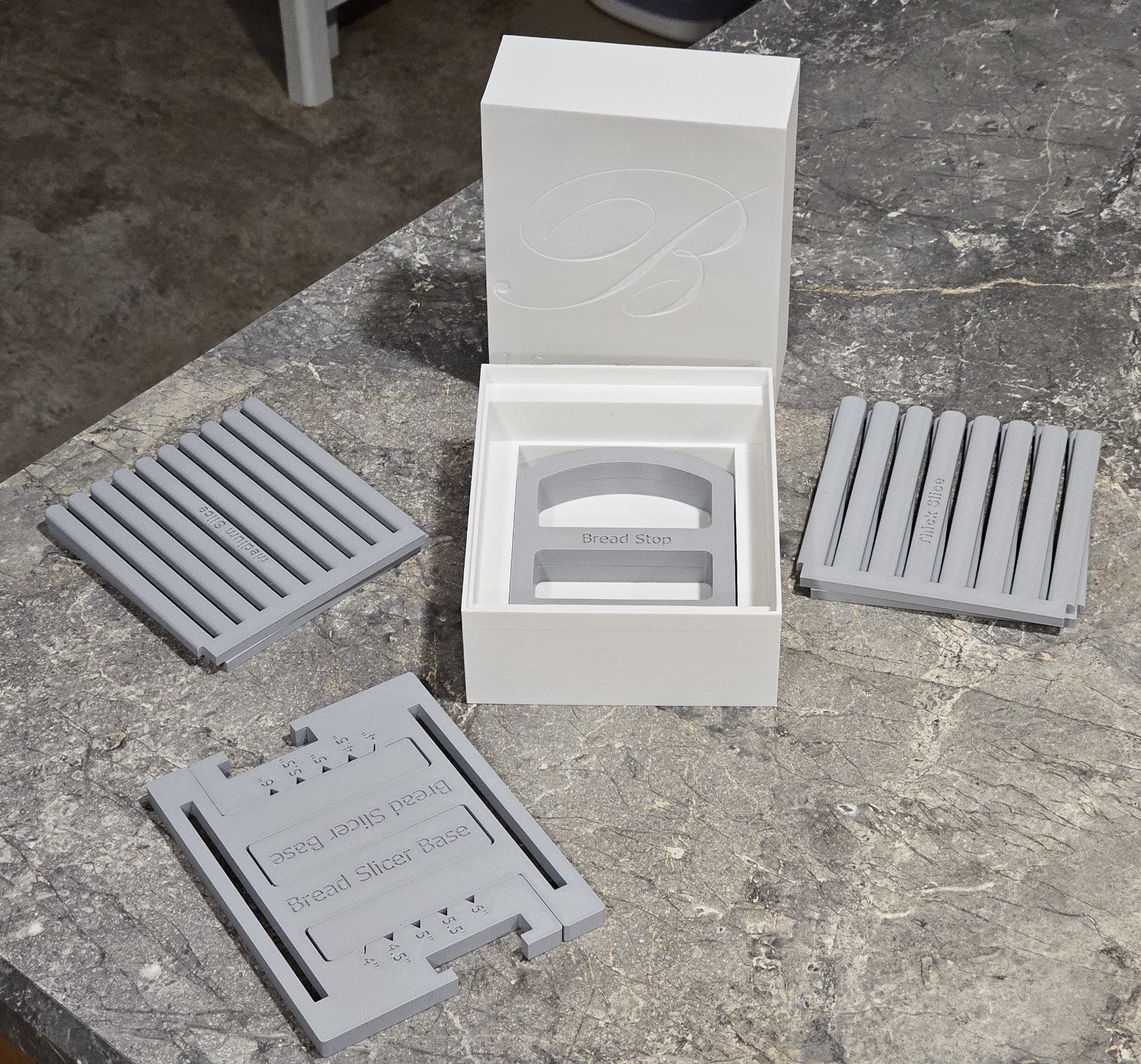 Bread Slicer, Two Sizes, Adjustable w/ Storage Box