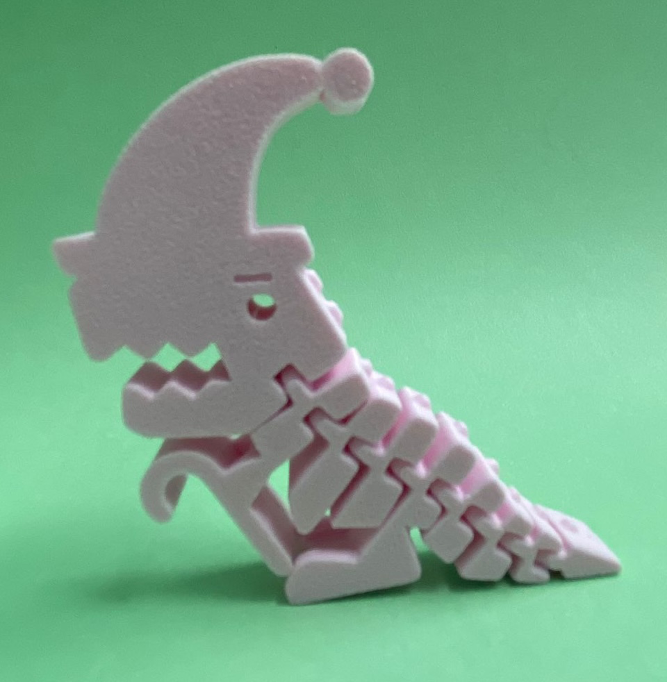 Christmas Flexi Rex-Santa Hat & Candy Cane Edition