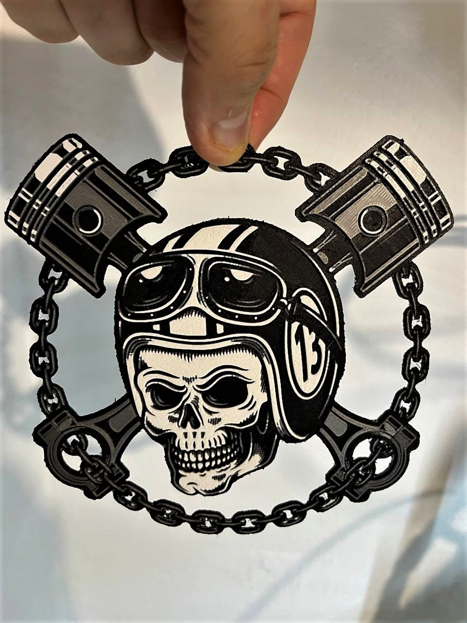 Hueforge Skull Biker