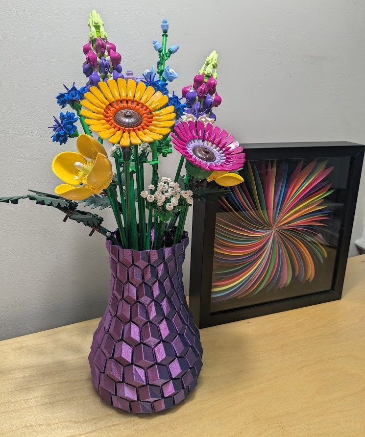 Honeycomb Vase for Wildflower Bouquet