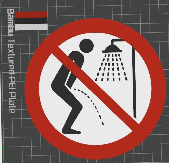 Prohibition Sign for Shower