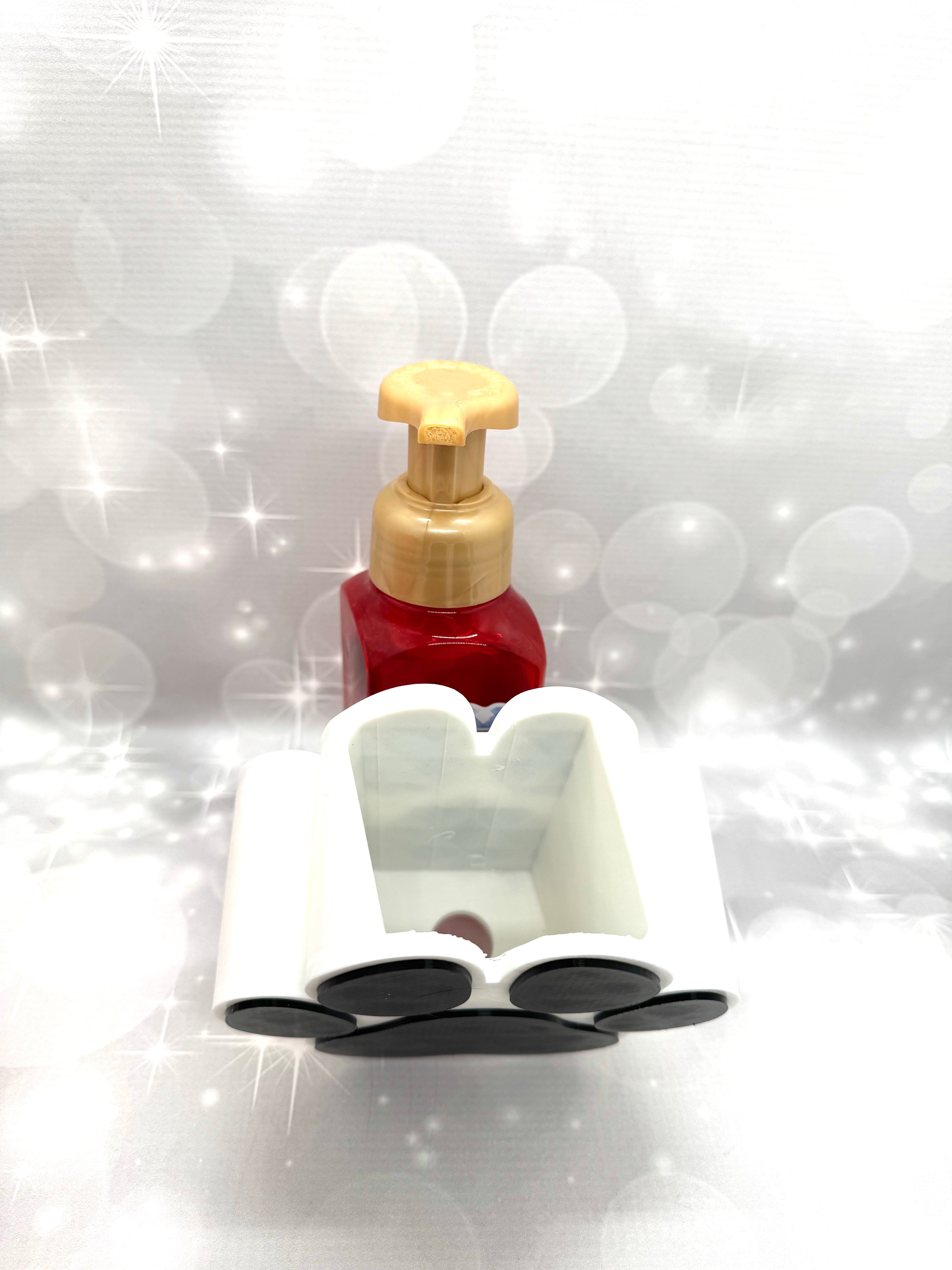 Paw Print B&BW Soap Bottle Holder