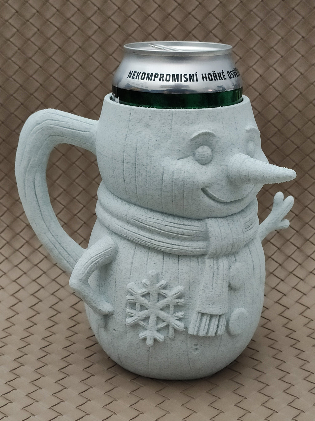 Snowman - Can Holder / Beer mug