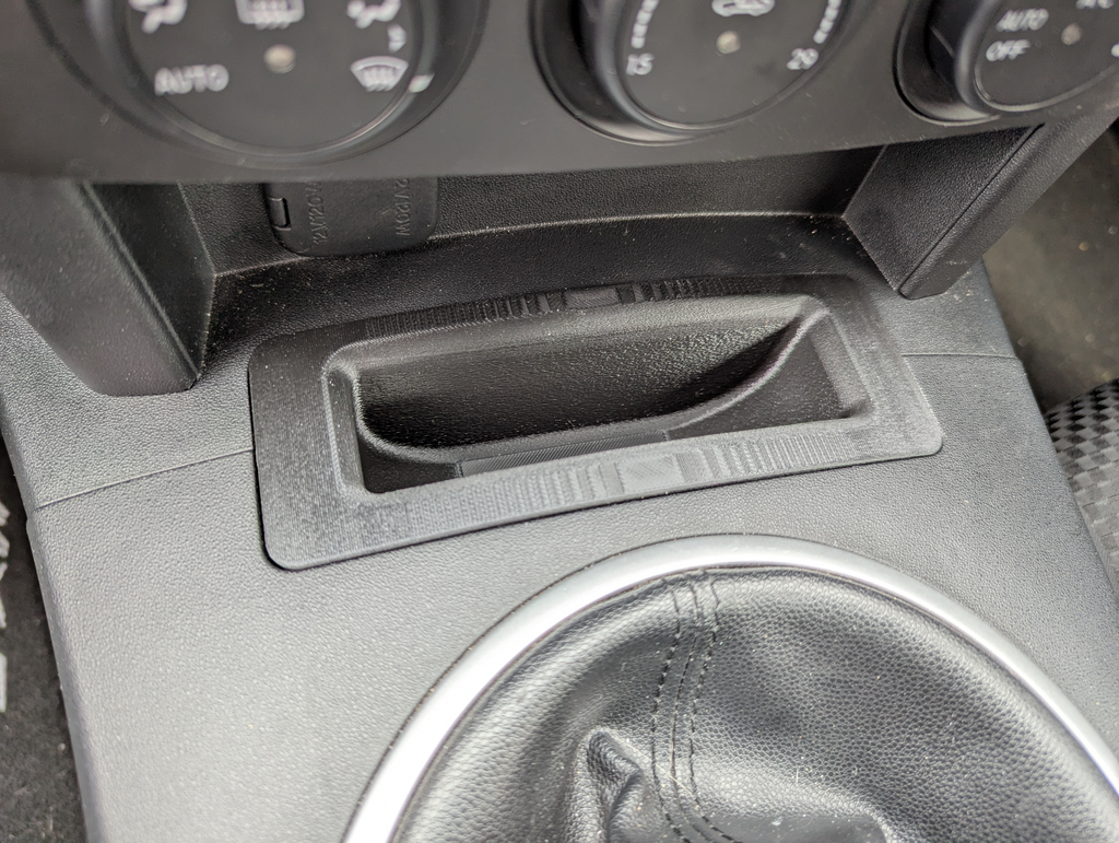 Mazda MX5 Miata NC deep interior pocket/coin slot