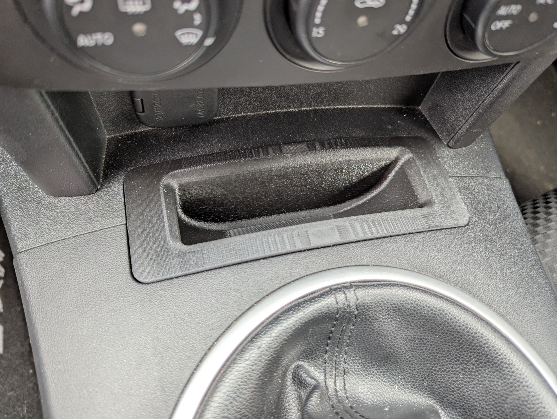 Mazda MX5 Miata NC deep interior pocket/coin slot
