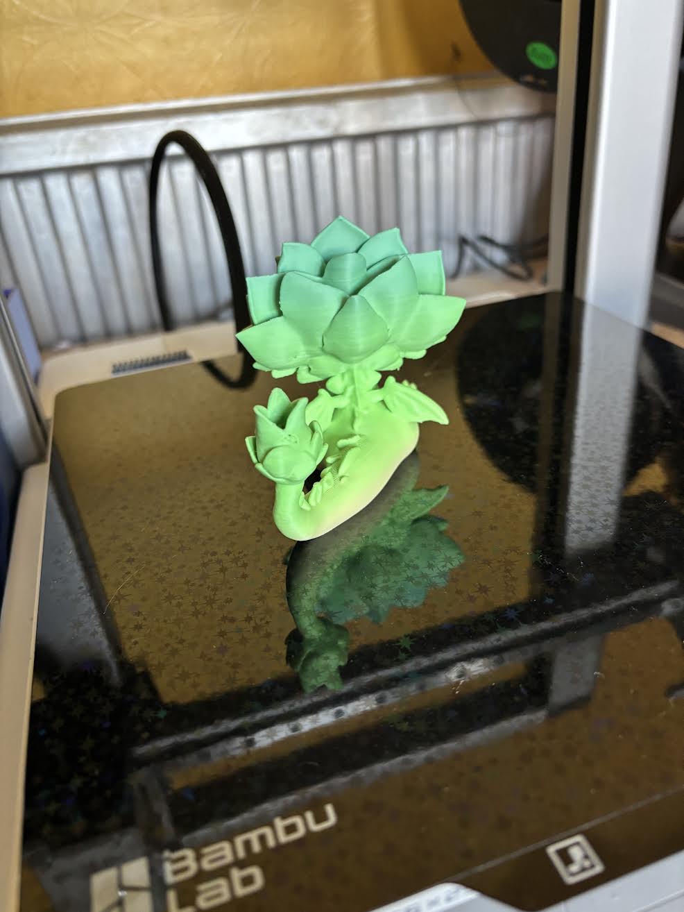 Flower Dragon Figurine
