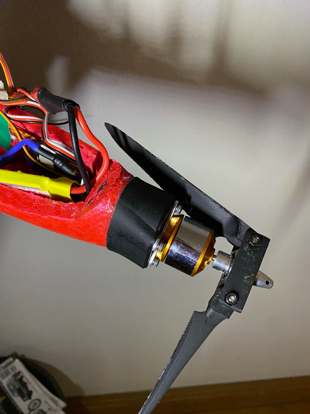 Foam glider brushless motor mount