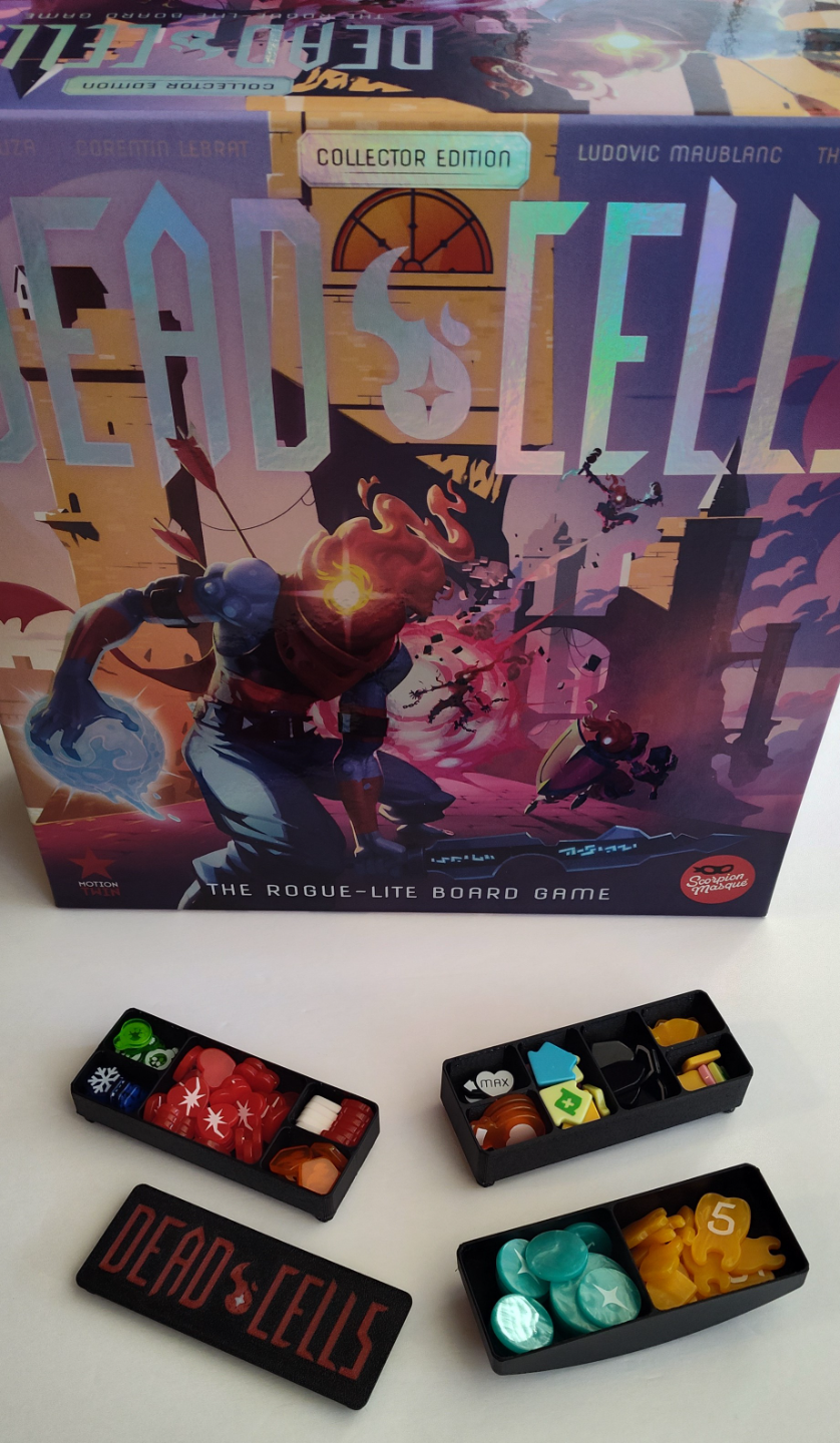 Dead Cells boardgame snap together token trays