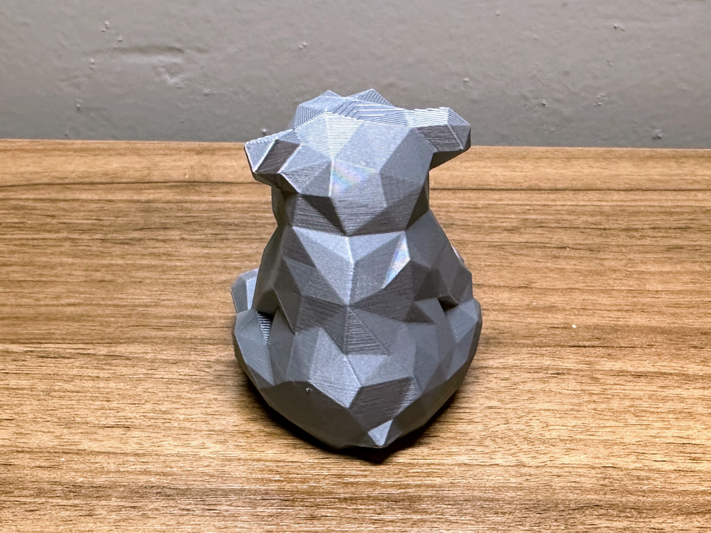 3" Low Poly Bear Chilling Statue Toy~no supports