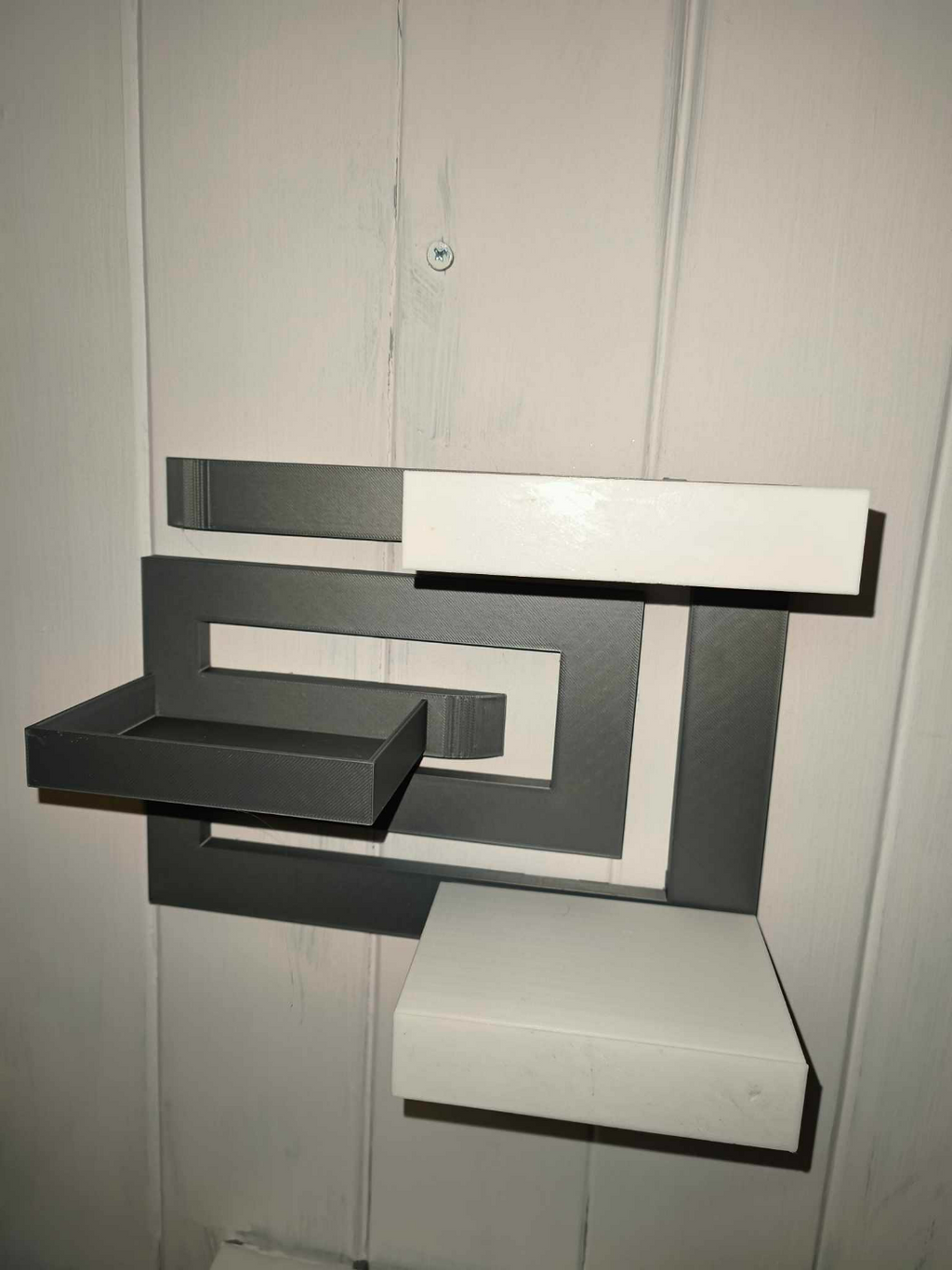 MODERN 3 TIER HIDDEN SHELF - NO SUPPORTS - 4 PARTS