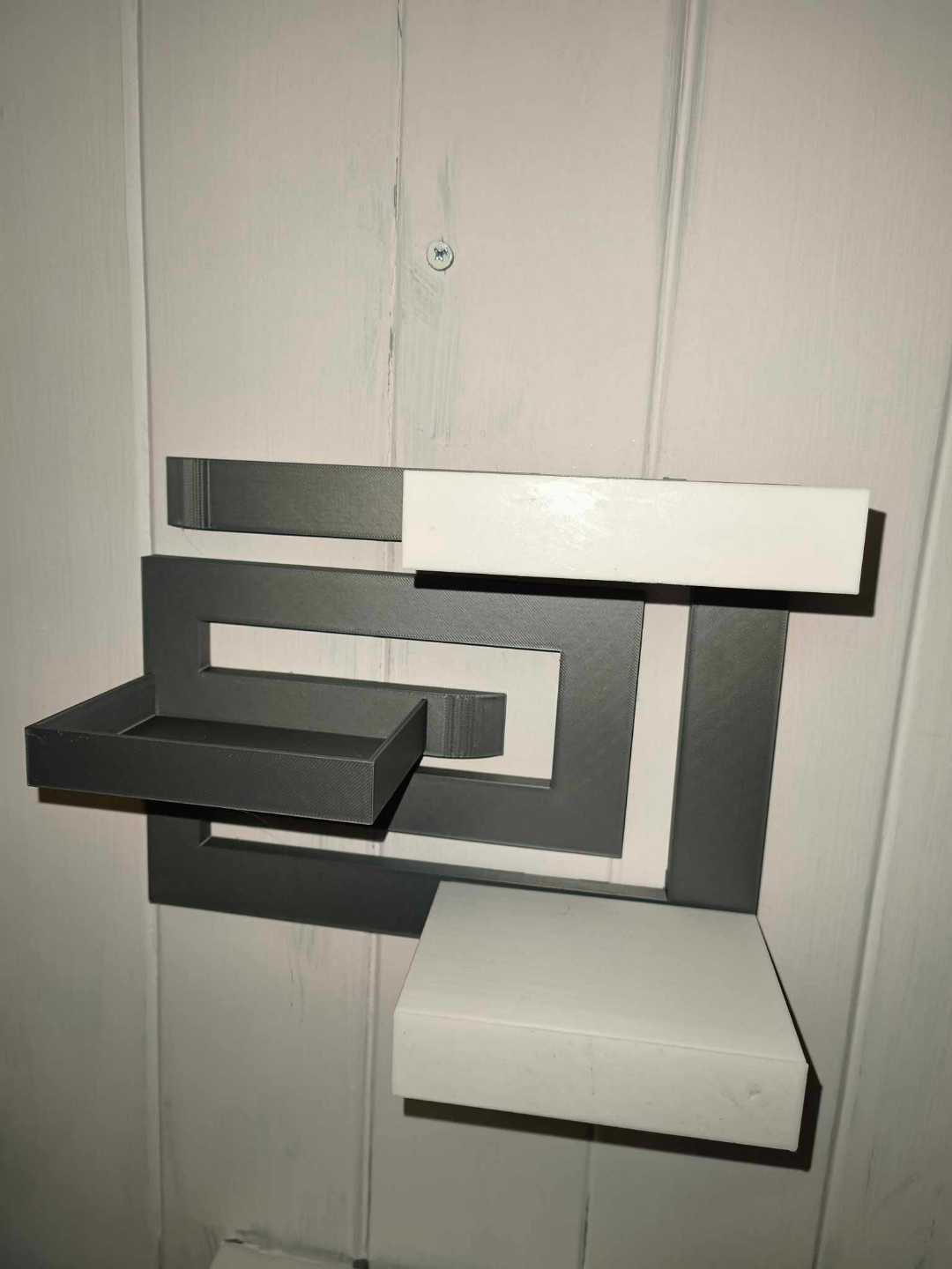 MODERN 3 TIER HIDDEN SHELF - NO SUPPORTS - 4 PARTS