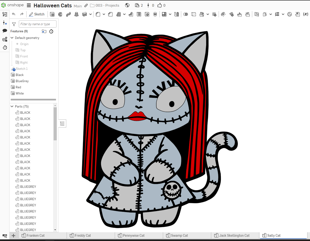 Sally Cat (Sally Skellington) - User Requested