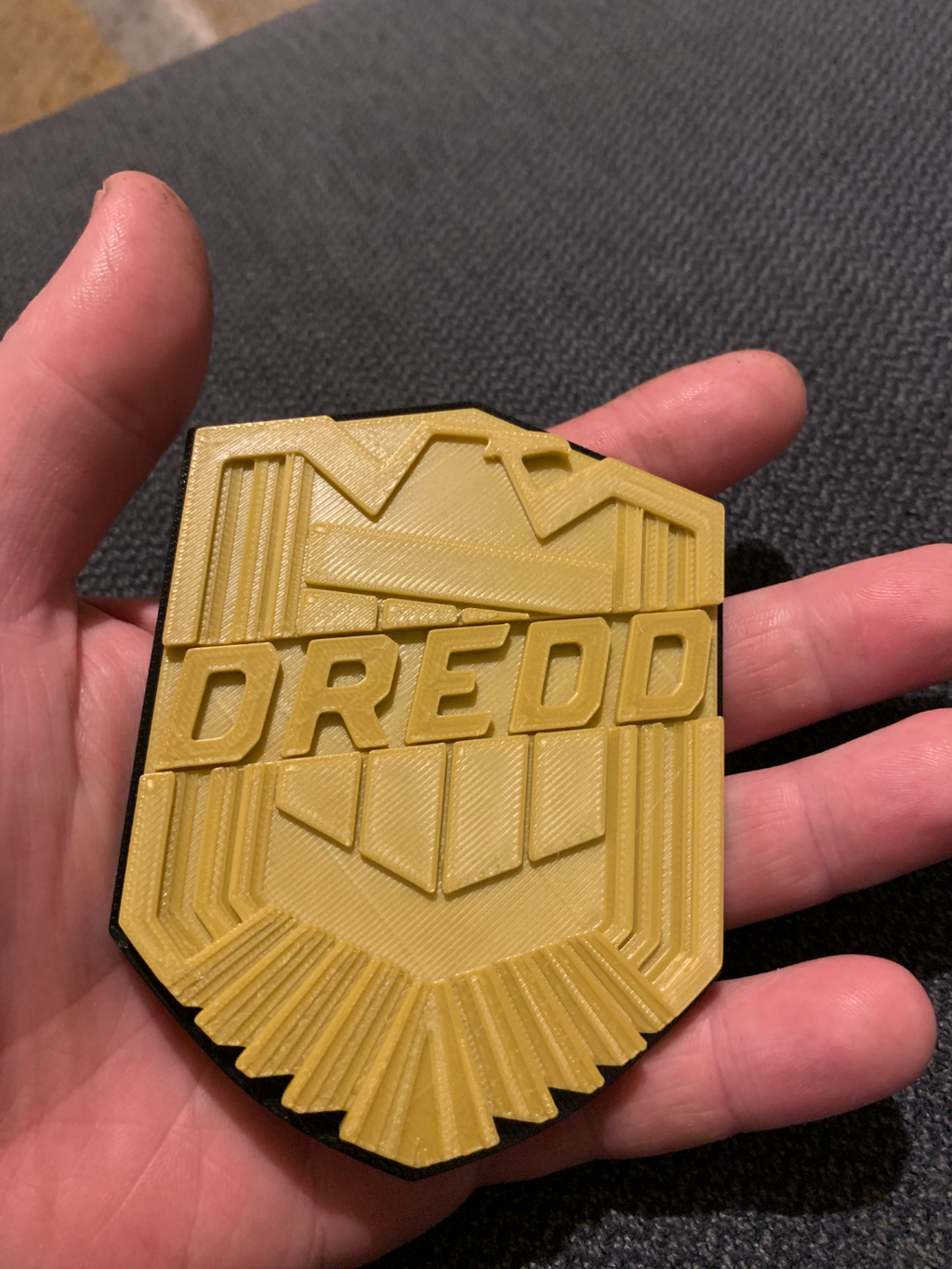 Judge Dredd badge 2012 movie badge