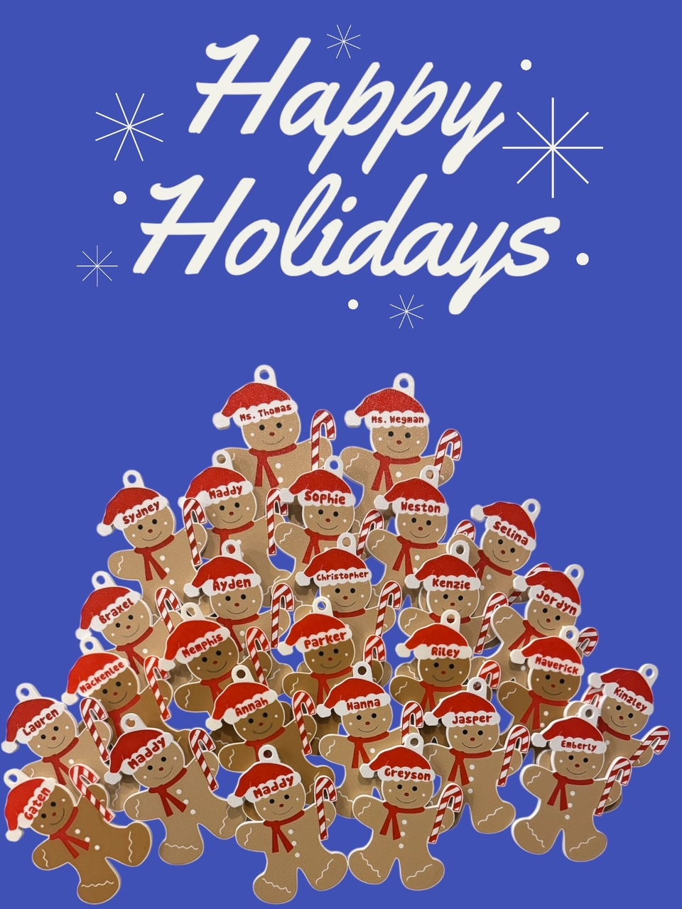 Customizable Gingerbread people ornaments
