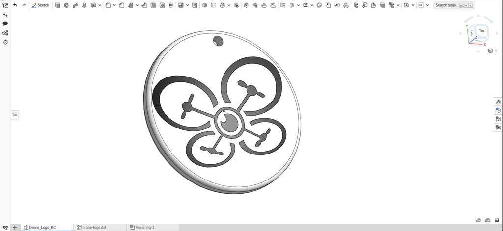 Drone symbol - keychain.