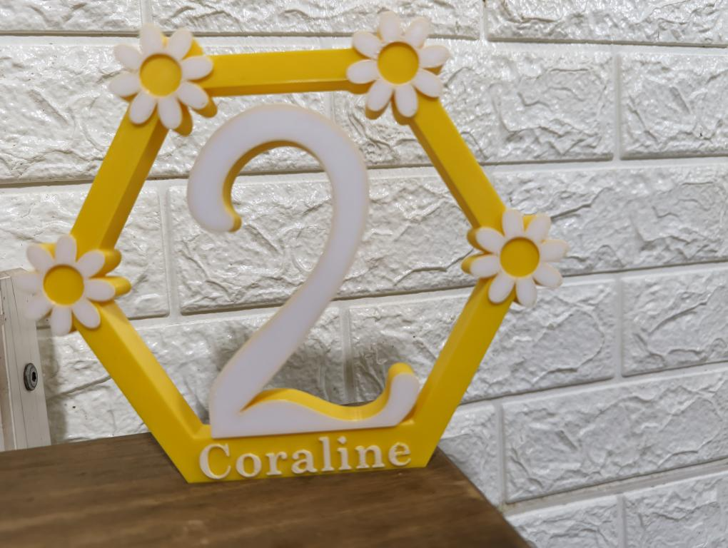 Centro de mesa personalizados con nombres