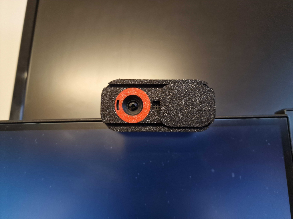 C270 Logitech Slide Cover for Privacy w / RED ring