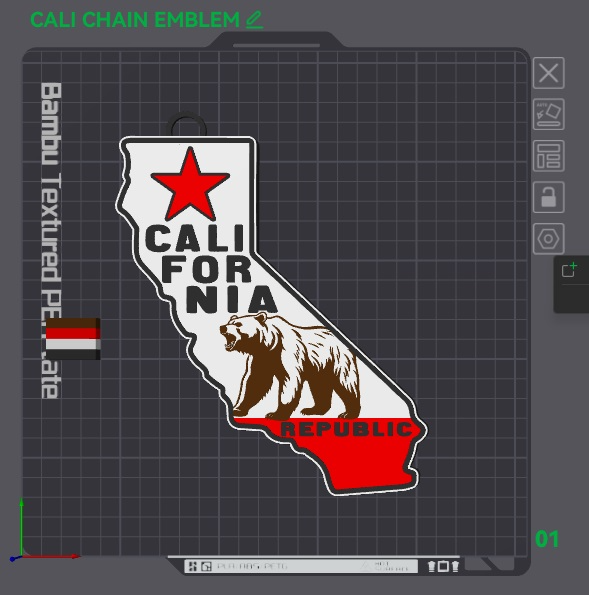 California Bundle Keychain Earring Necklace Plaque