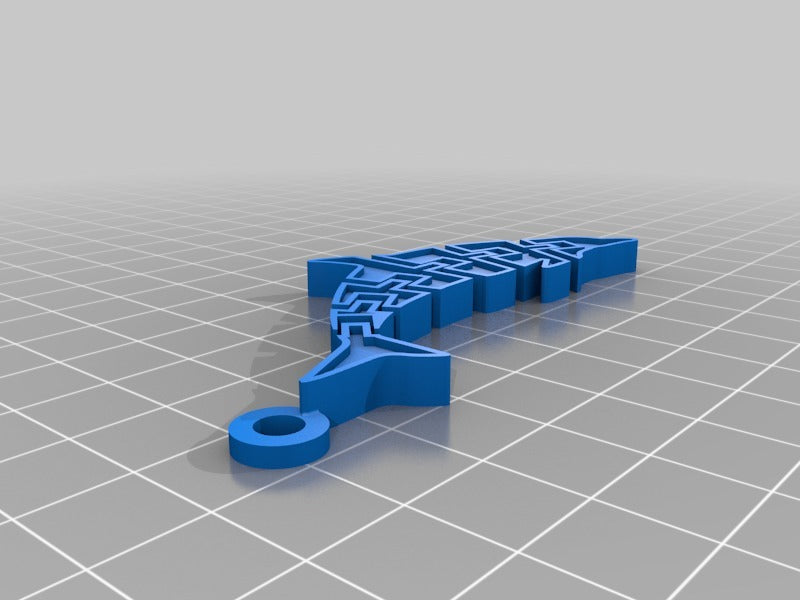 Articulated Dolphin Keychain fod Dual Extrusion