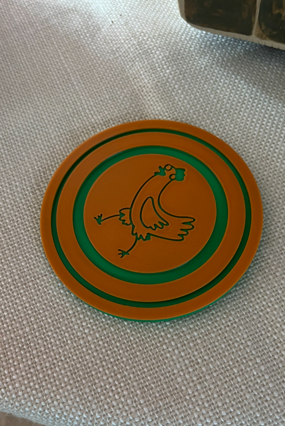 Cup holder with chicken image