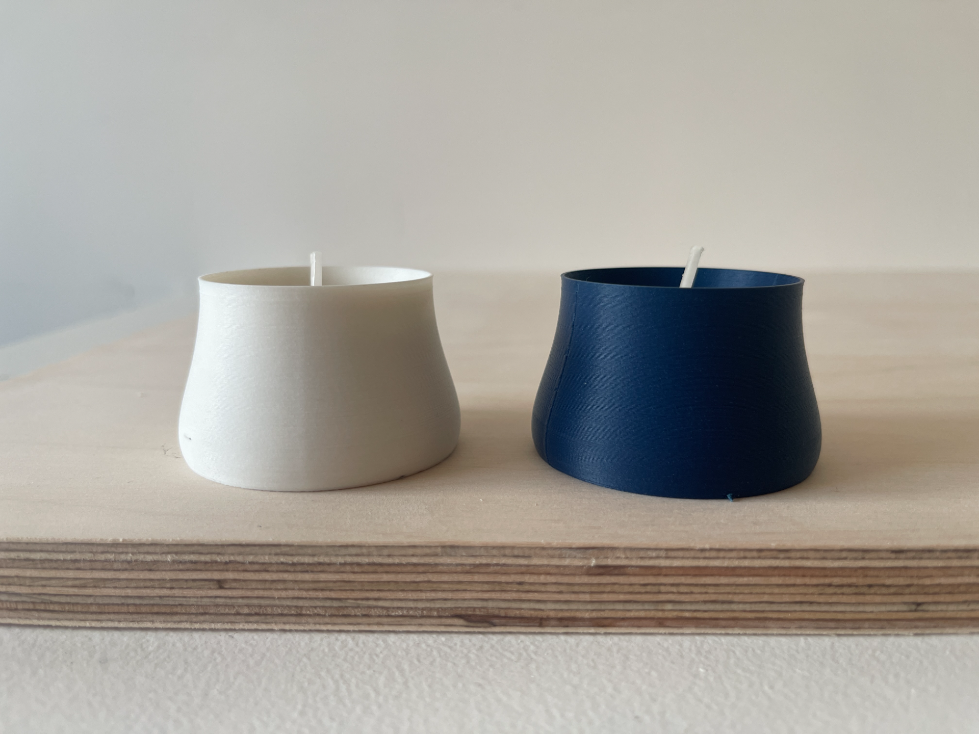 Flaired top tea light candle holder