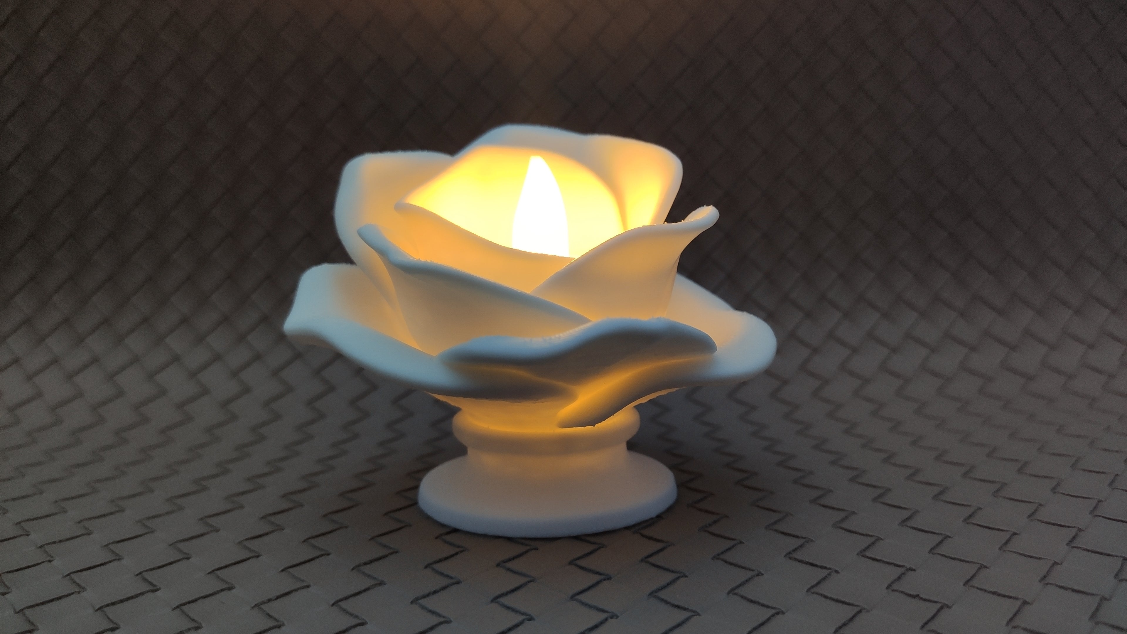 Rose Flower - LED Tea light Holder