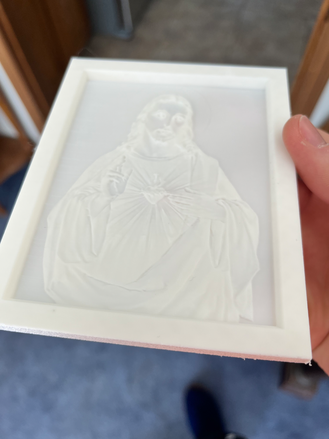 Lithophane - The Sacred Heart of Jesus