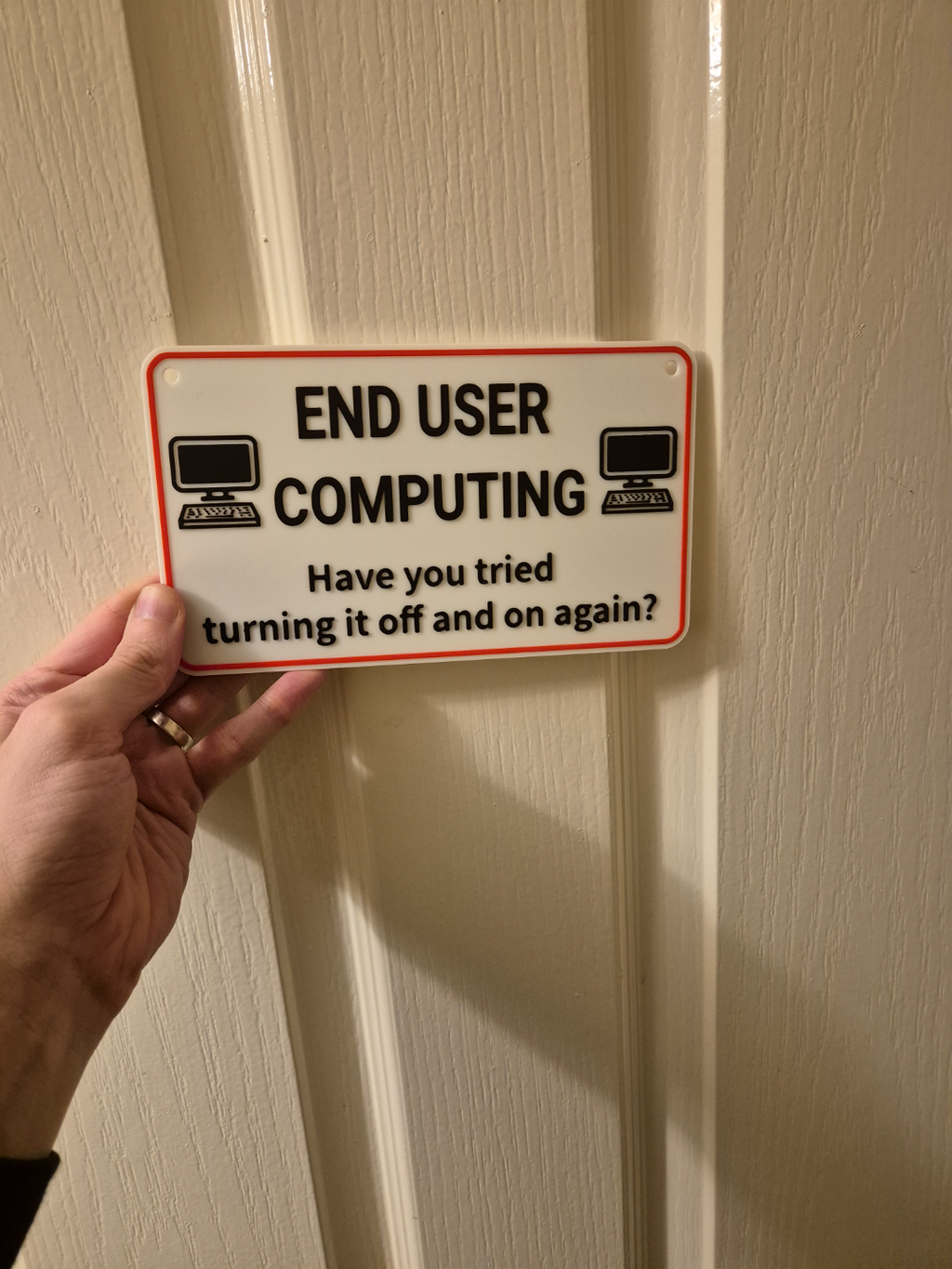 End User Computing door sign