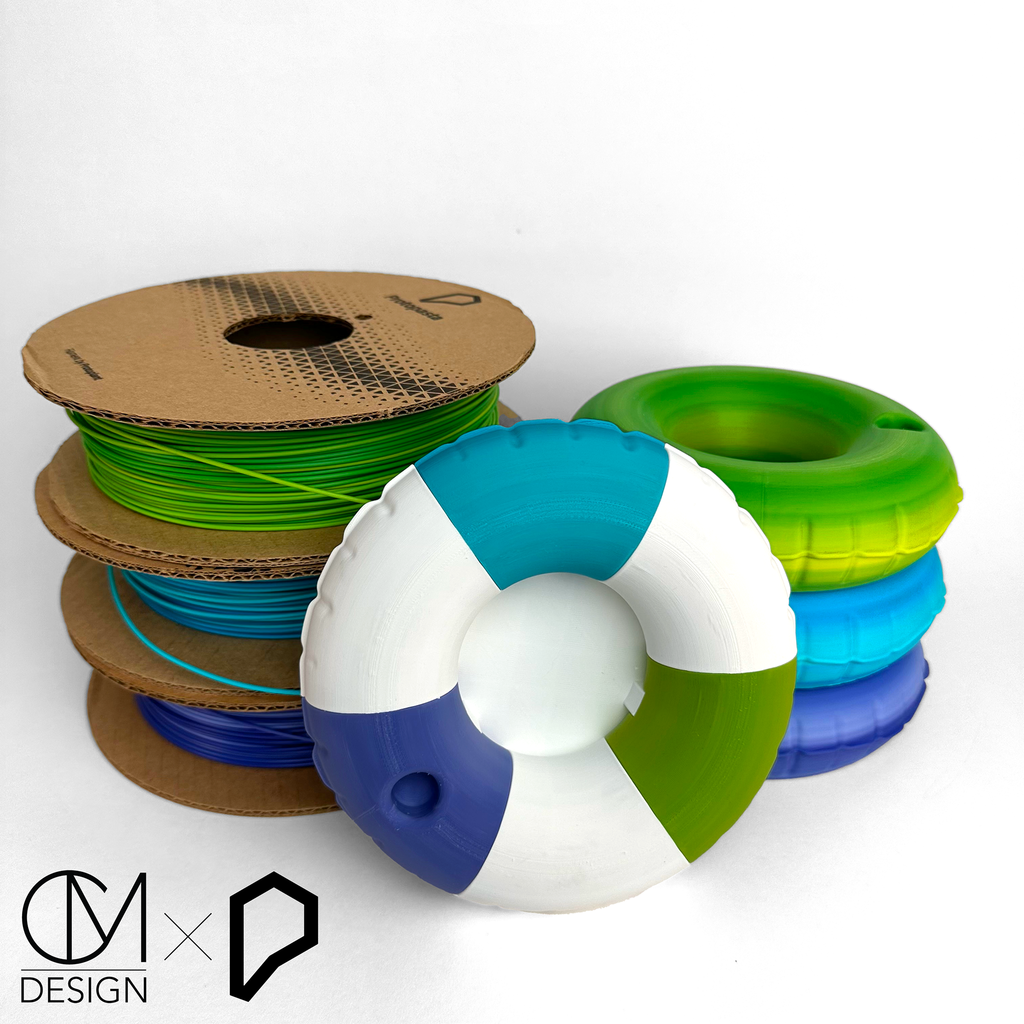 Pool Float Coaster - Inflatable donut ring koozie for bottles & cans