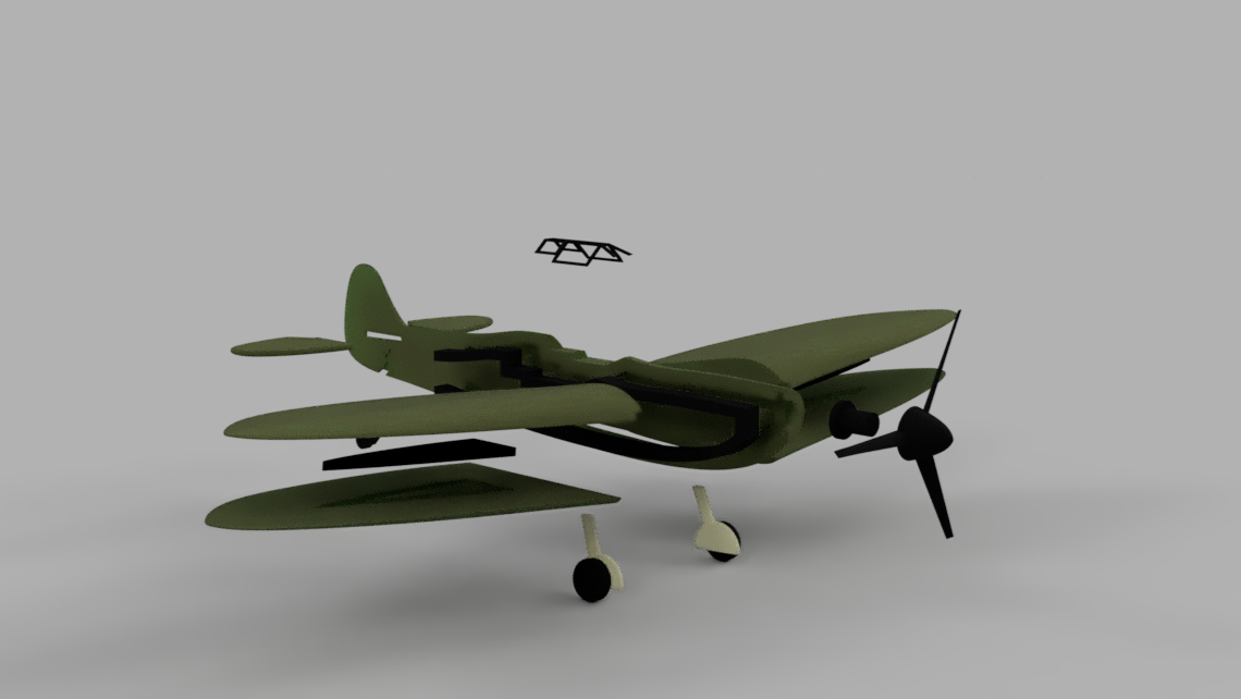 Spitfire Plane Kit Card