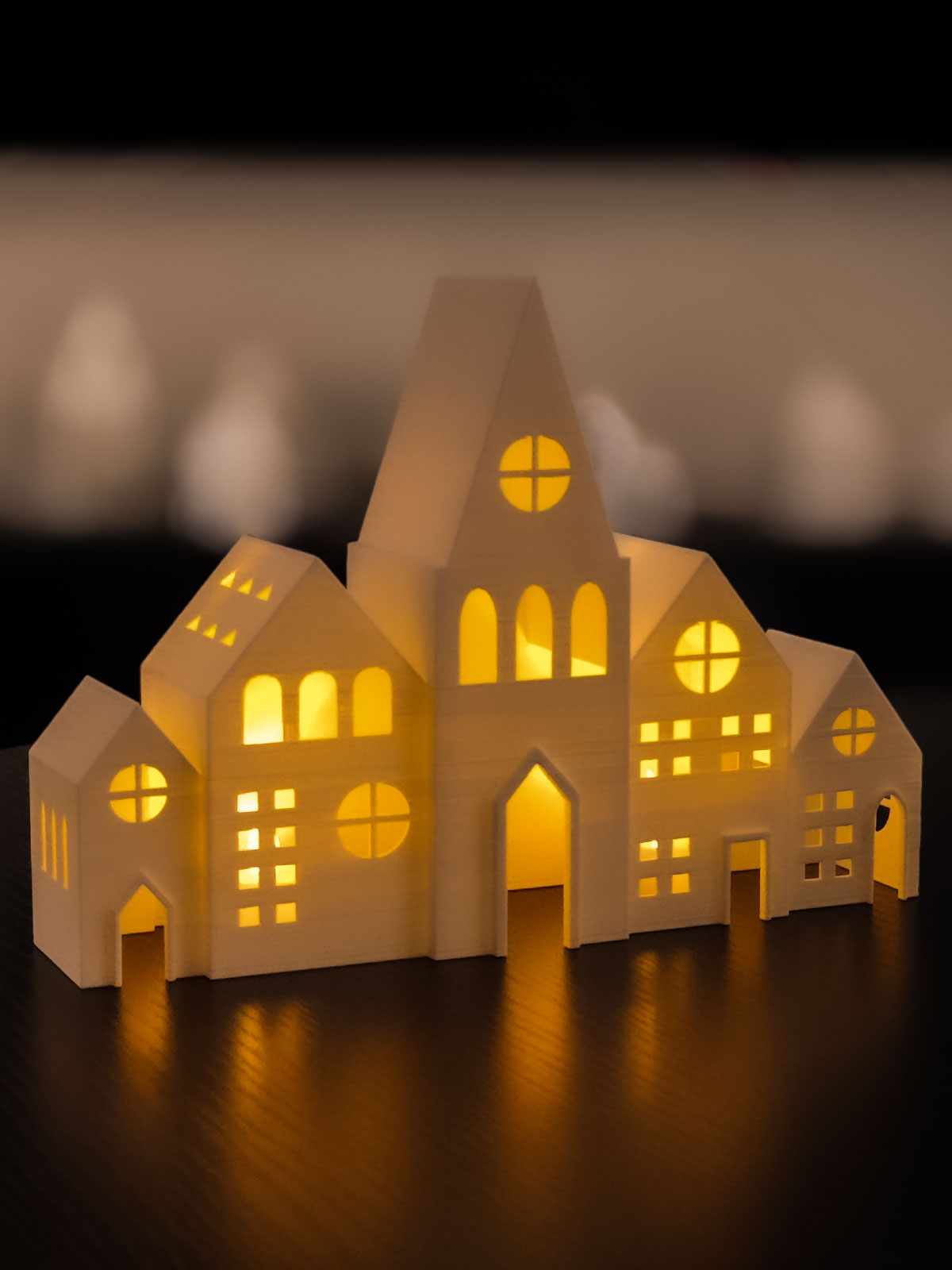 Weihnachtshaus LED-Teelicht Deko teelight holder 2
