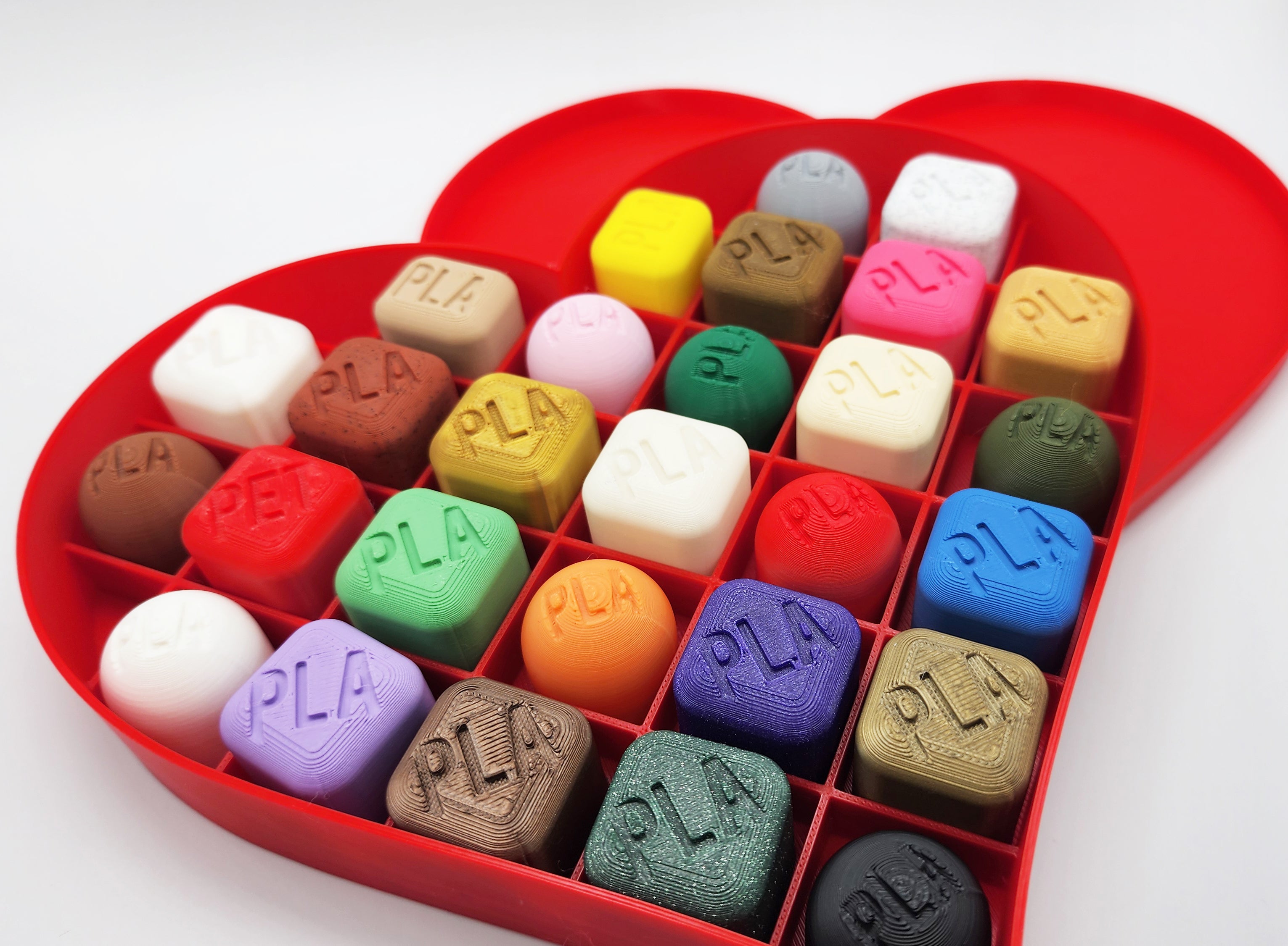 Filament Swatch Heart Candy Box