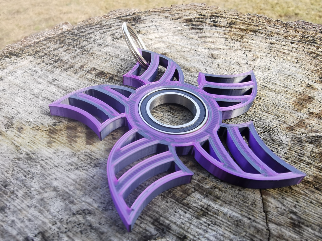 Flower Shuriken Keychain