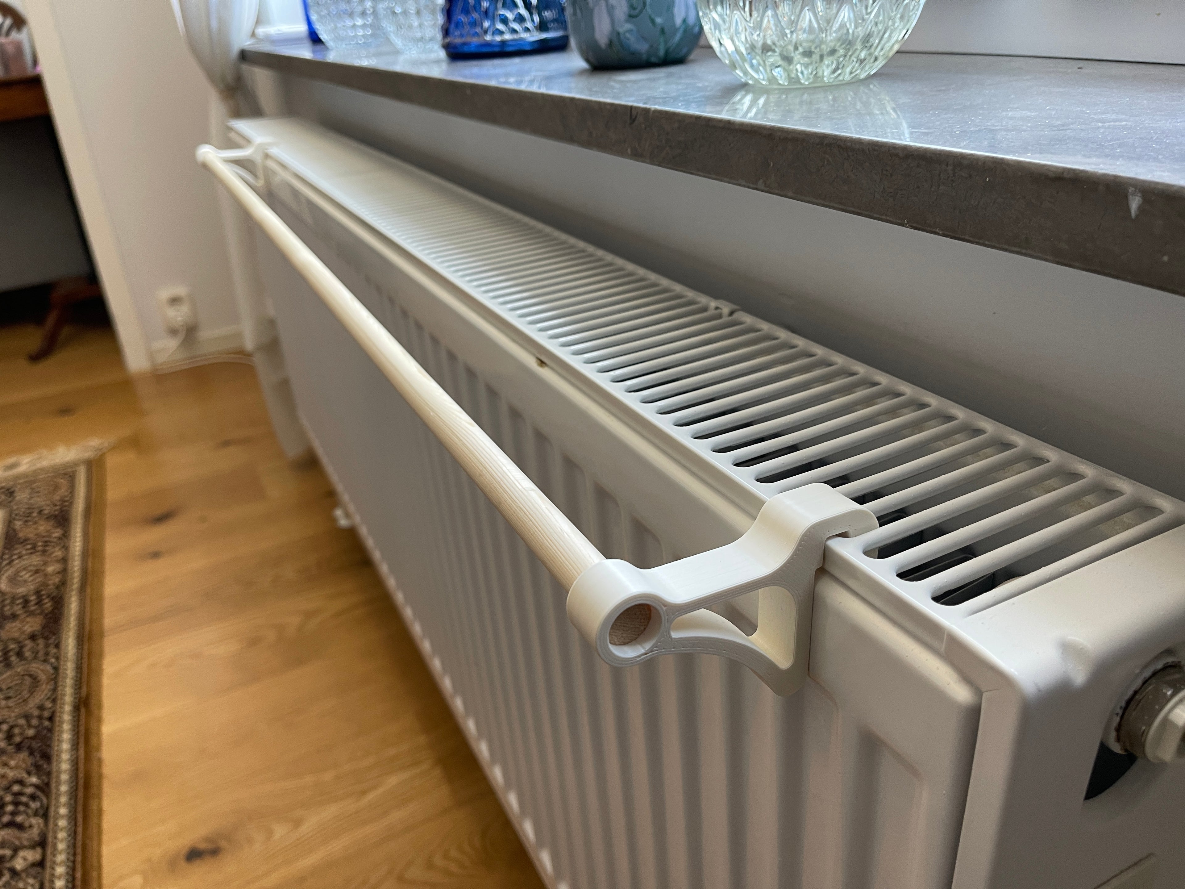 Radiator hooks for towel rail - 2