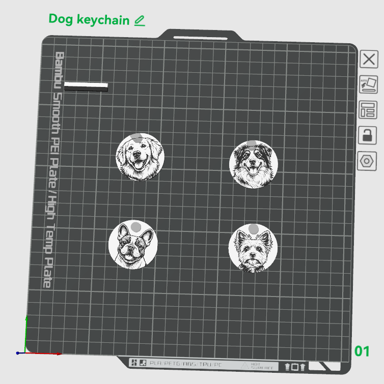 Dog keychain