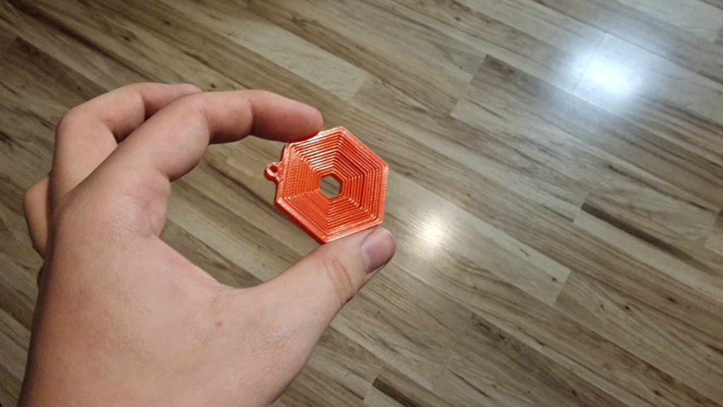 Hexagon Fidget Toy Keychain - Print in Place